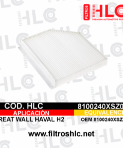 Filtro de cabina 8100240XSZ08A