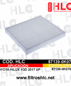 Filtro de cabina 87139-0K070