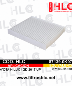 Filtro de cabina 87139-0K070