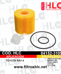 Filtro de elemento aceite 04152-31090