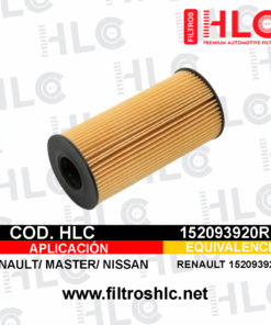 Filtro de elemento aceite 152093920R