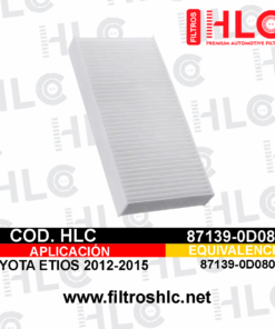 Filtro de cabina 87139-0D080
