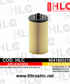 Filtro de elemento aceite 9041800210