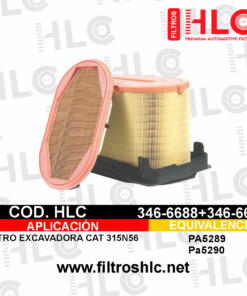 Filtro de elemento aire 346-6688+346-6687
